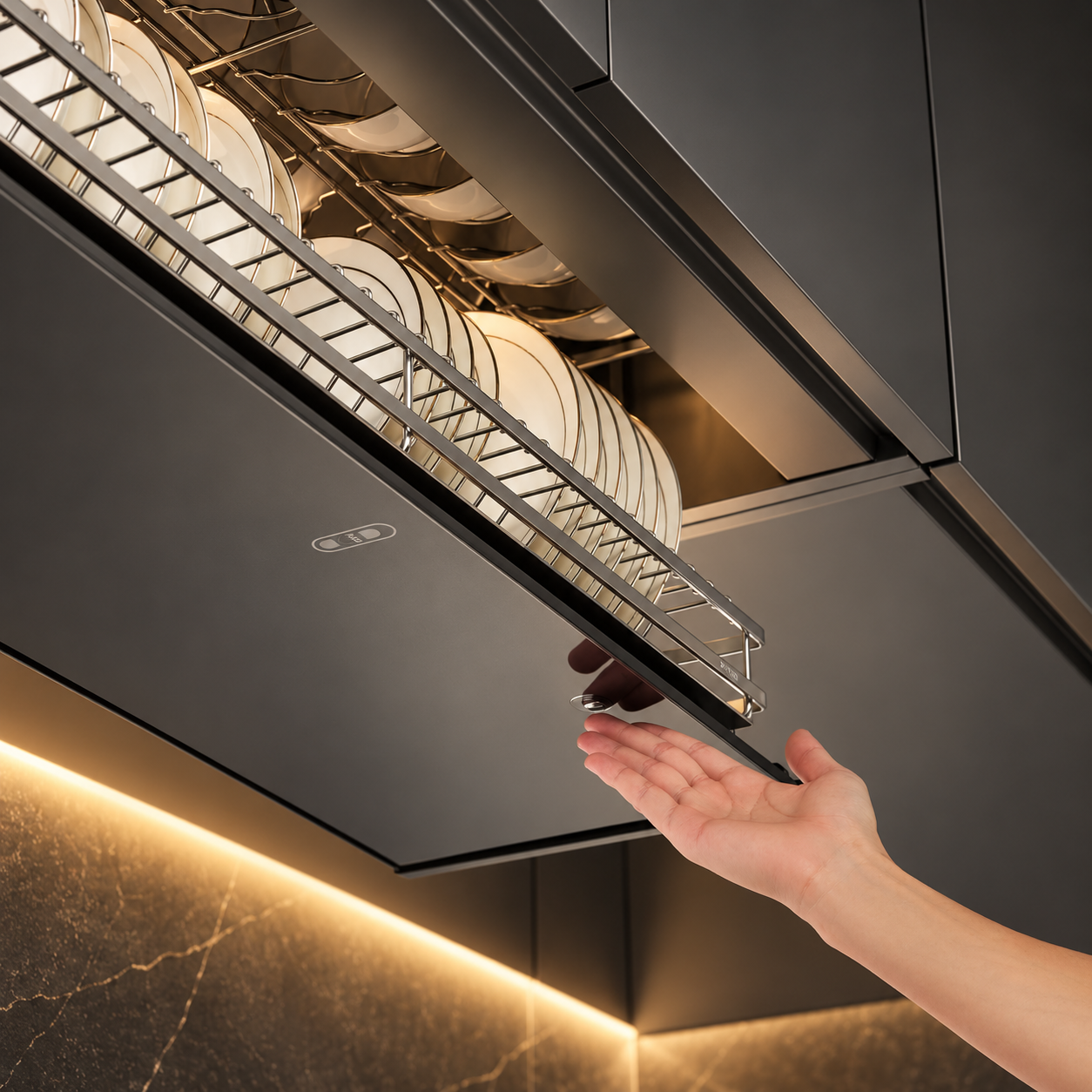 STAR MOVE 2.0 - D294 - ELECTRIC LIFT DISH BASKET for 600mm Cabinet (2-Tier)