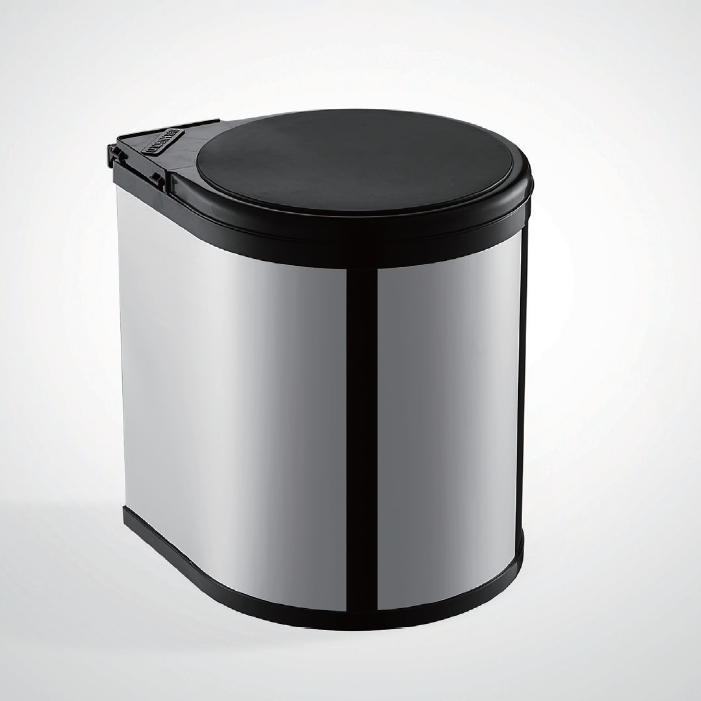 Built-In Stainless Steel Waste Bin 14L with Automatic Lid Opening
