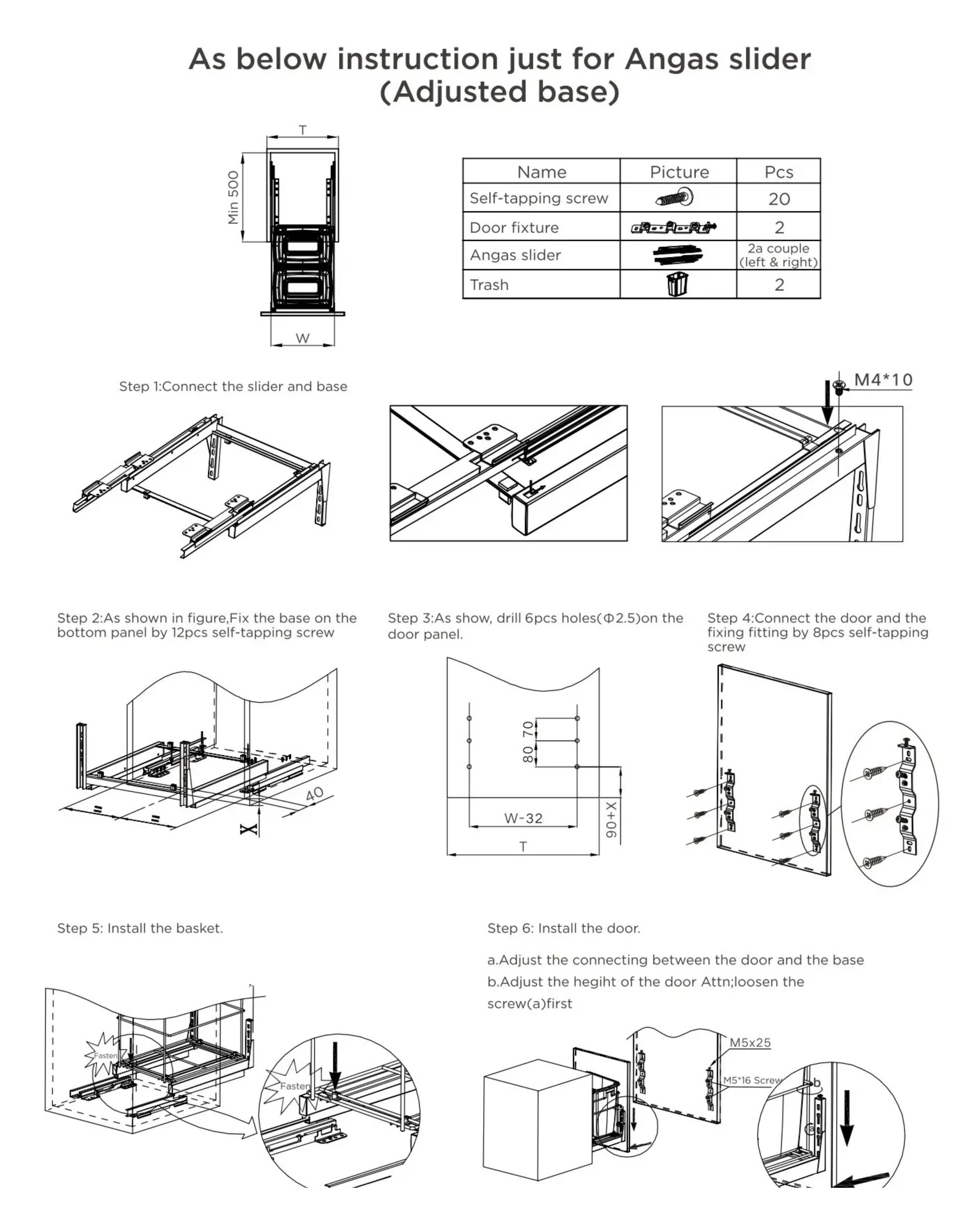 Pull-Out Soft Close Waste Bin System for 400mm Cabinet