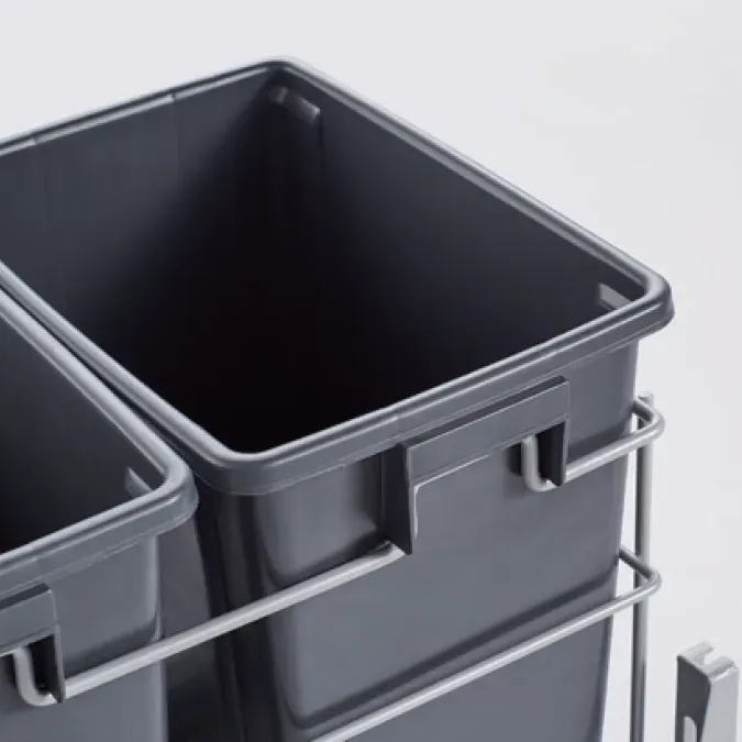 Pull-Out Soft Close Waste Bin System for 400mm Cabinet