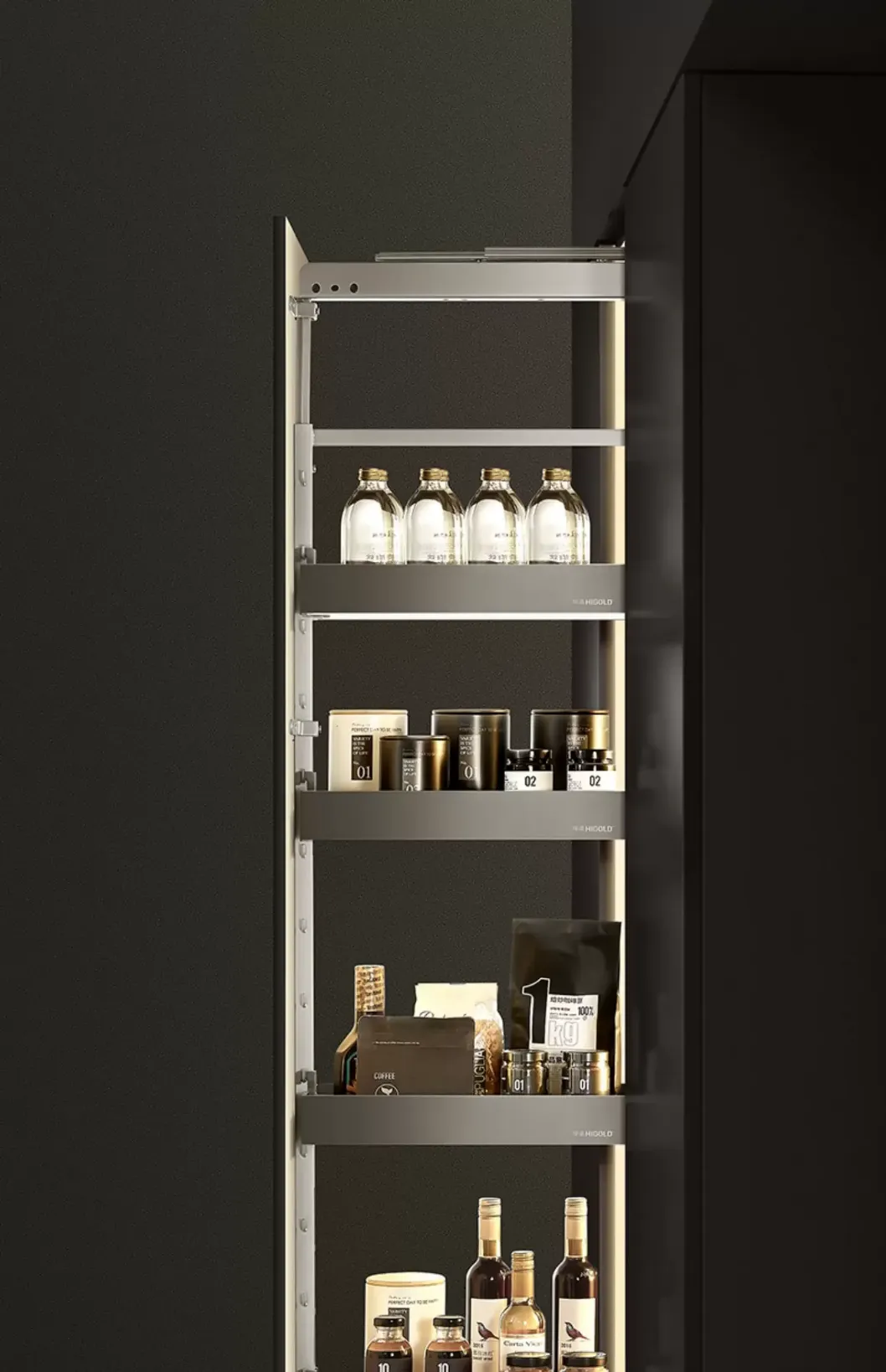 Shearer Narrow Tall Unit Pull-Out System 150mm (5 Layers)