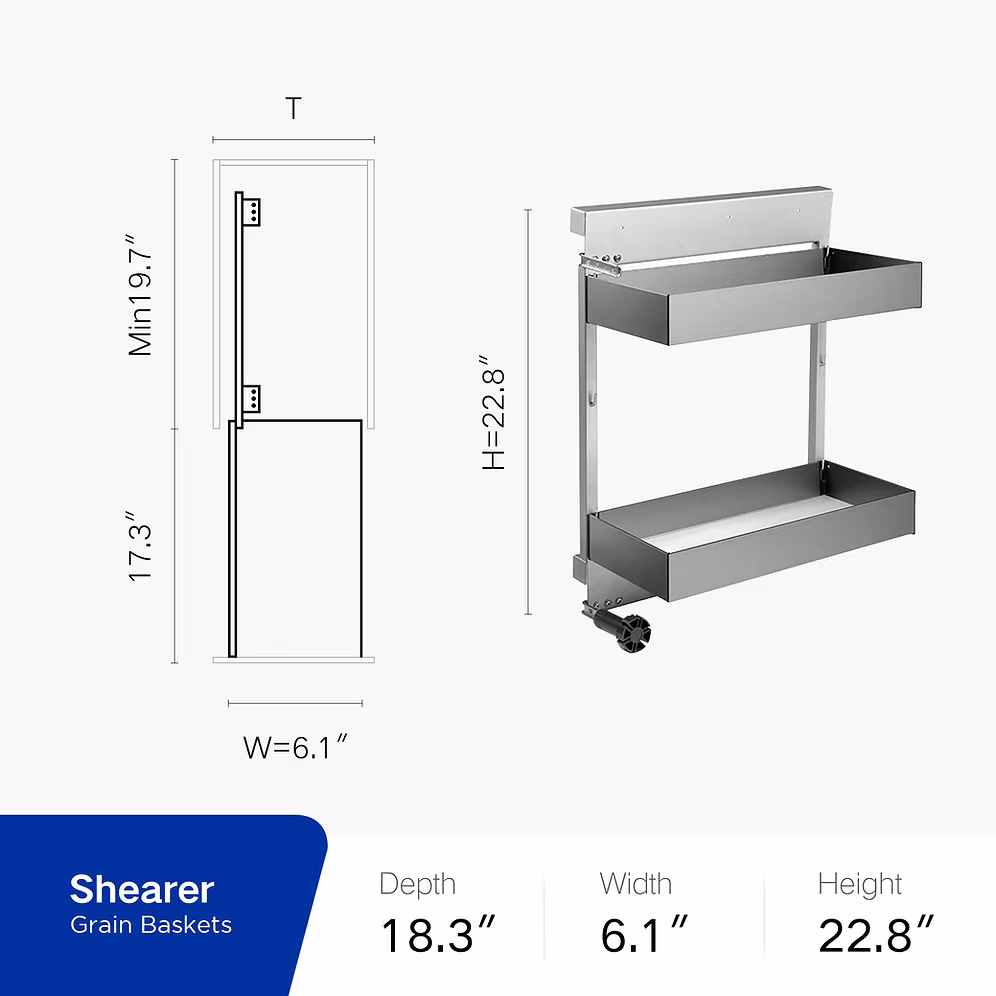 Դուրս եկող շշերի տարա  Shearer 2.0 Style 200 մմ պահարանի համար (ունիվերսալ շրջանակ, 2 հարկ)