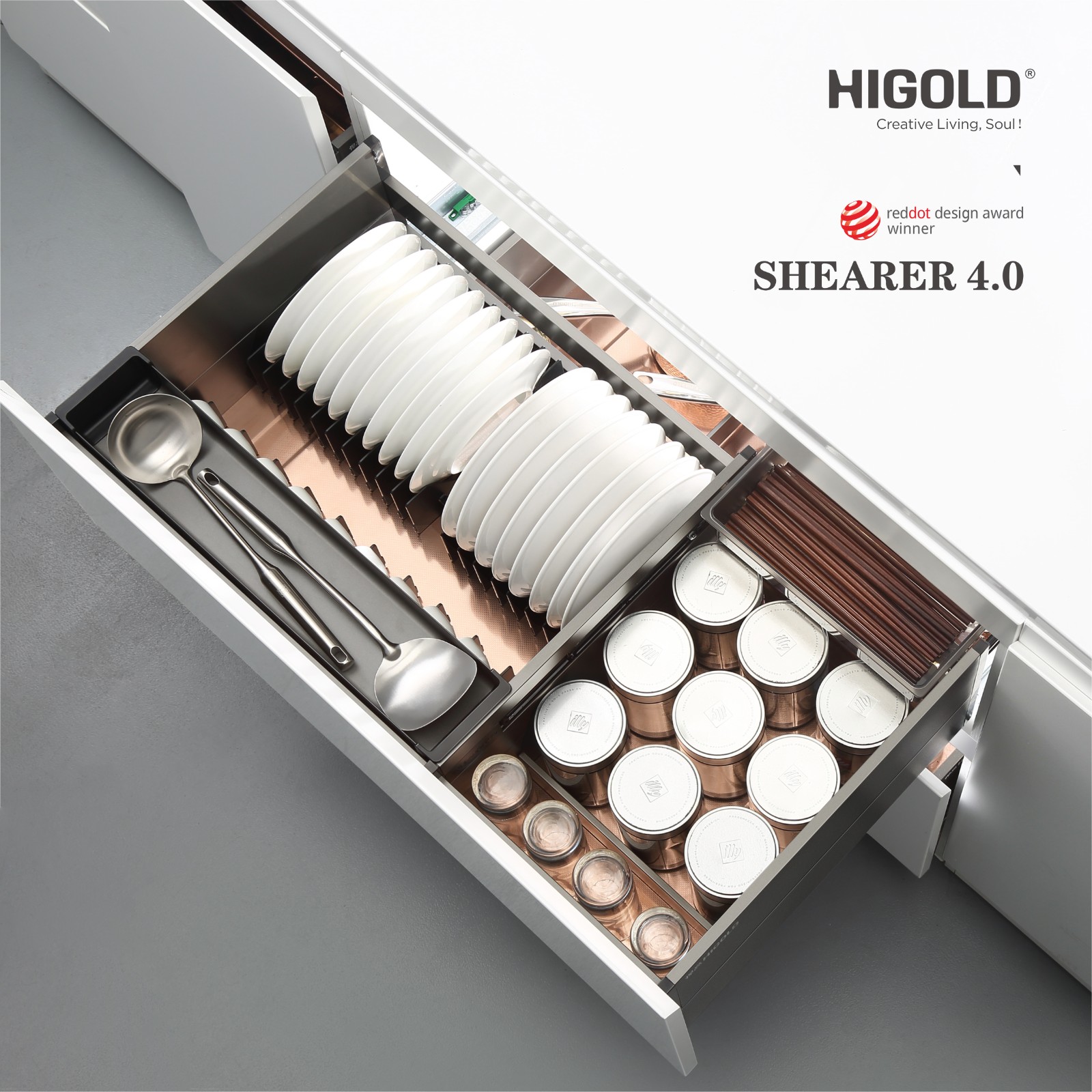 SHEARER 4.0 PULL-OUT MULTIPURPOSE BASKET for 900mm Cabinet