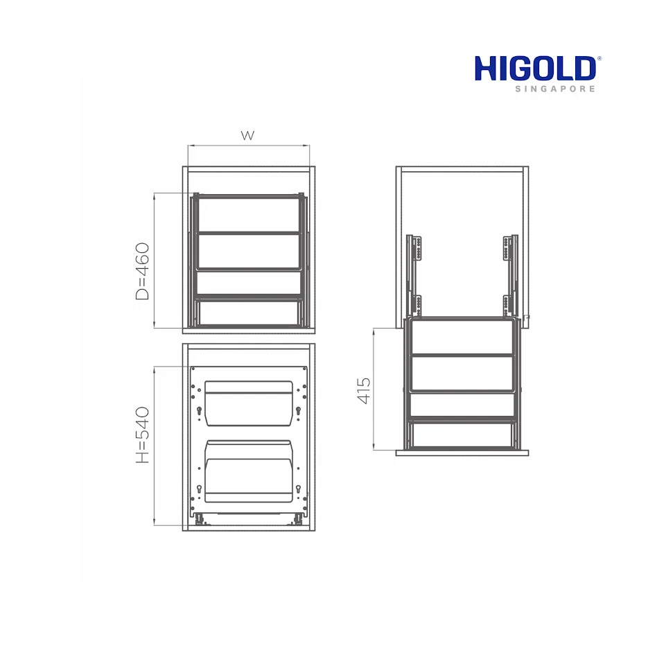 SHEARER 4.0 SEASONING PULL-OUT BASKET 300mm Cabinet