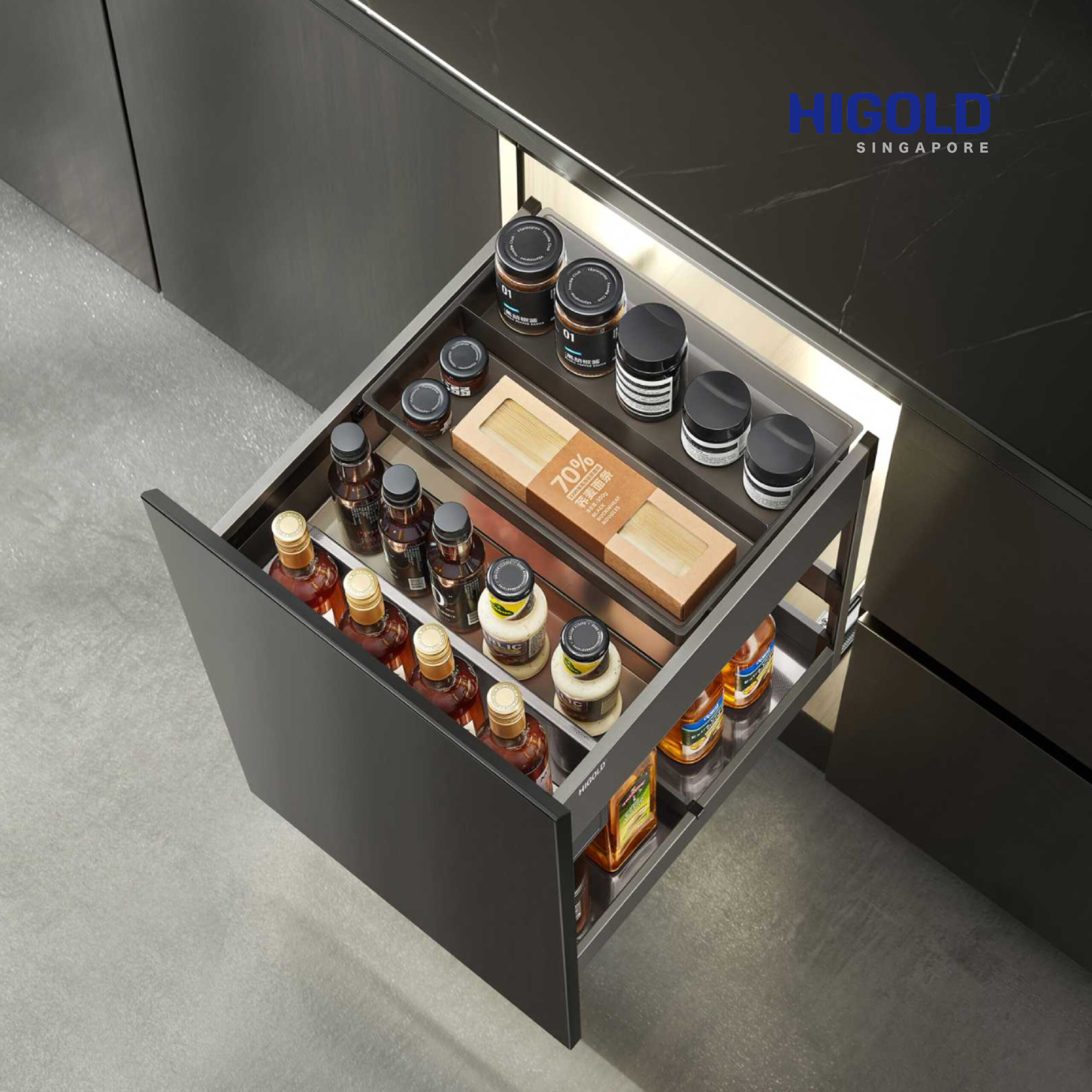 SHEARER 4.0 SEASONING PULL-OUT BASKET 450mm Cabinet