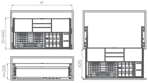 SHEARER 4.0 PRO PULL-OUT BASKET for 600mm Cabinet