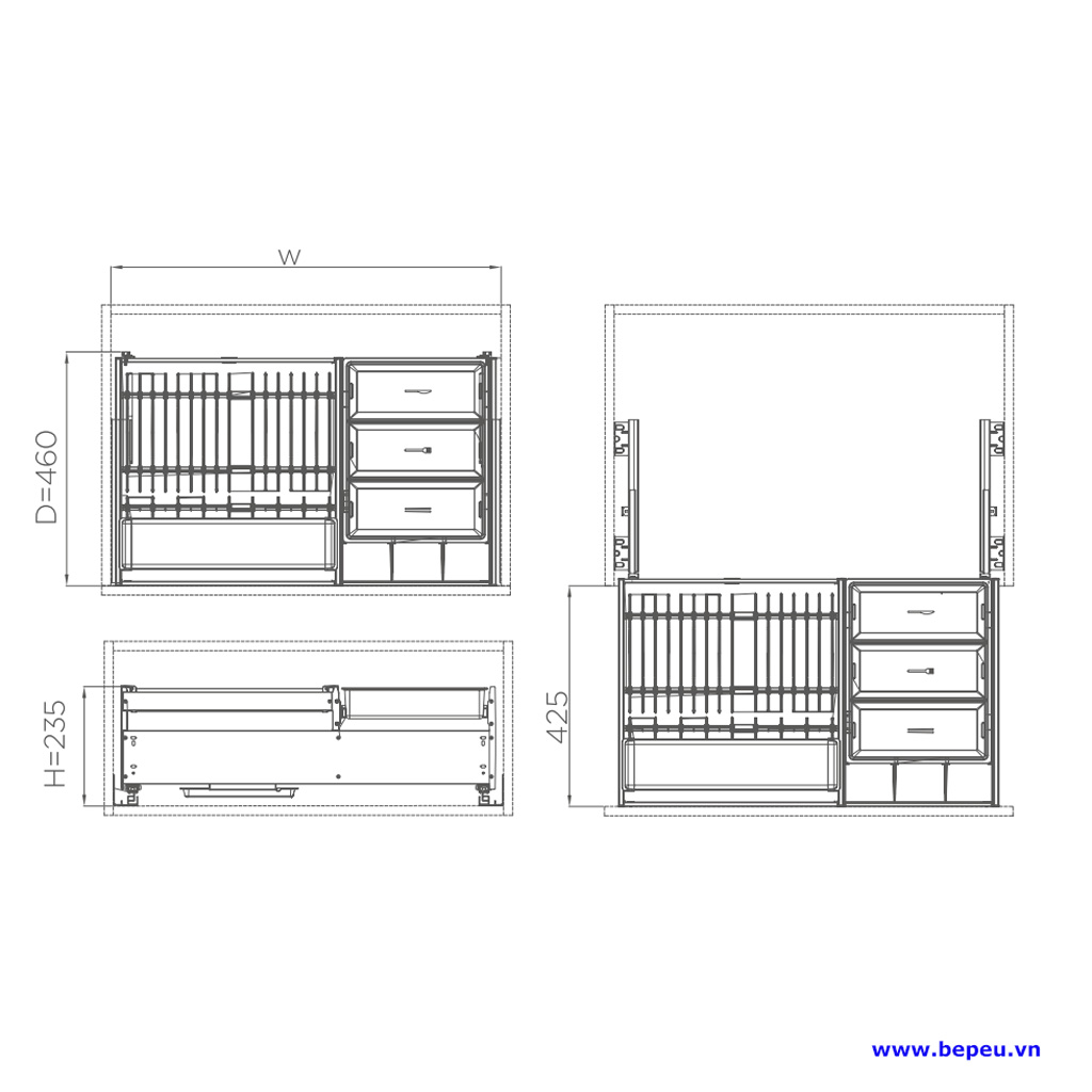 SHEARER 4.0 MAX PULL-OUT BASKET for 600mm Cabinet