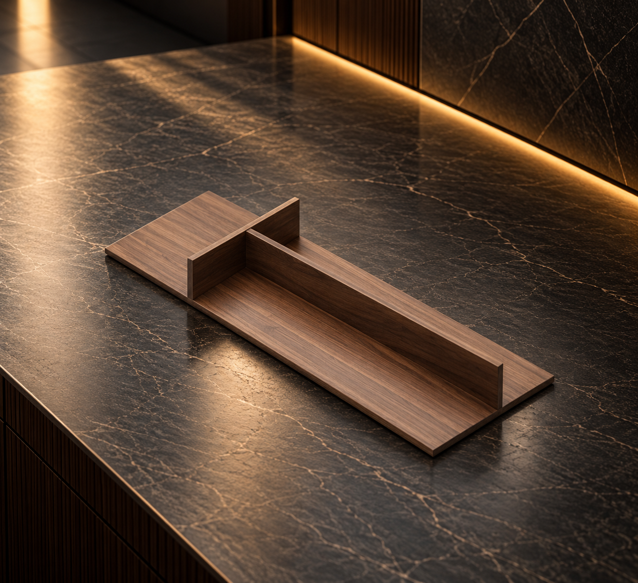 150 T-type Cross Divider - Walnut
