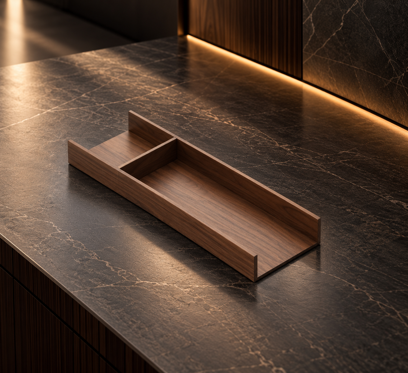 150 U-type Cross Divider - Walnut