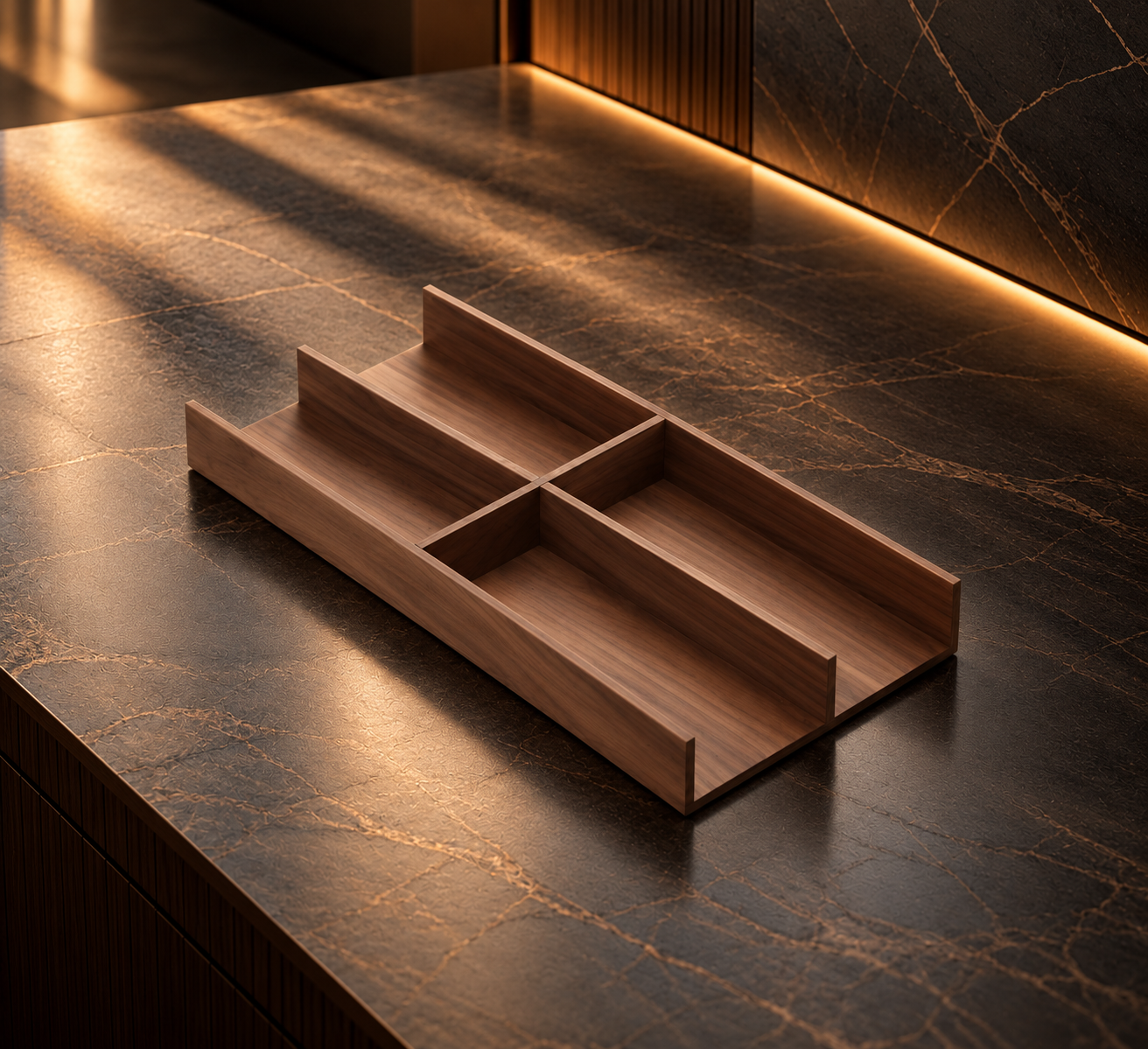 200 U-type Cross Divider - Walnut