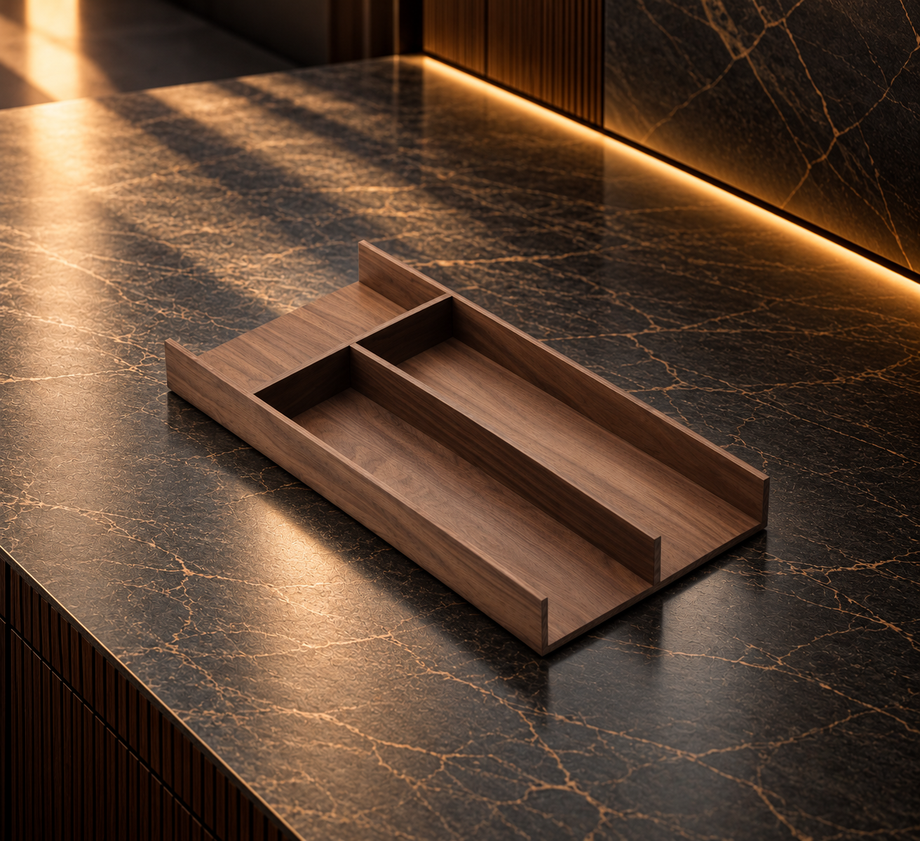 250 U-type T Divider - Walnut