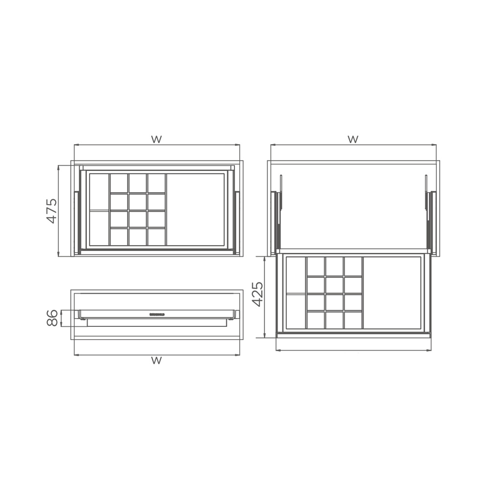 Underwear Storage Box - 600mm