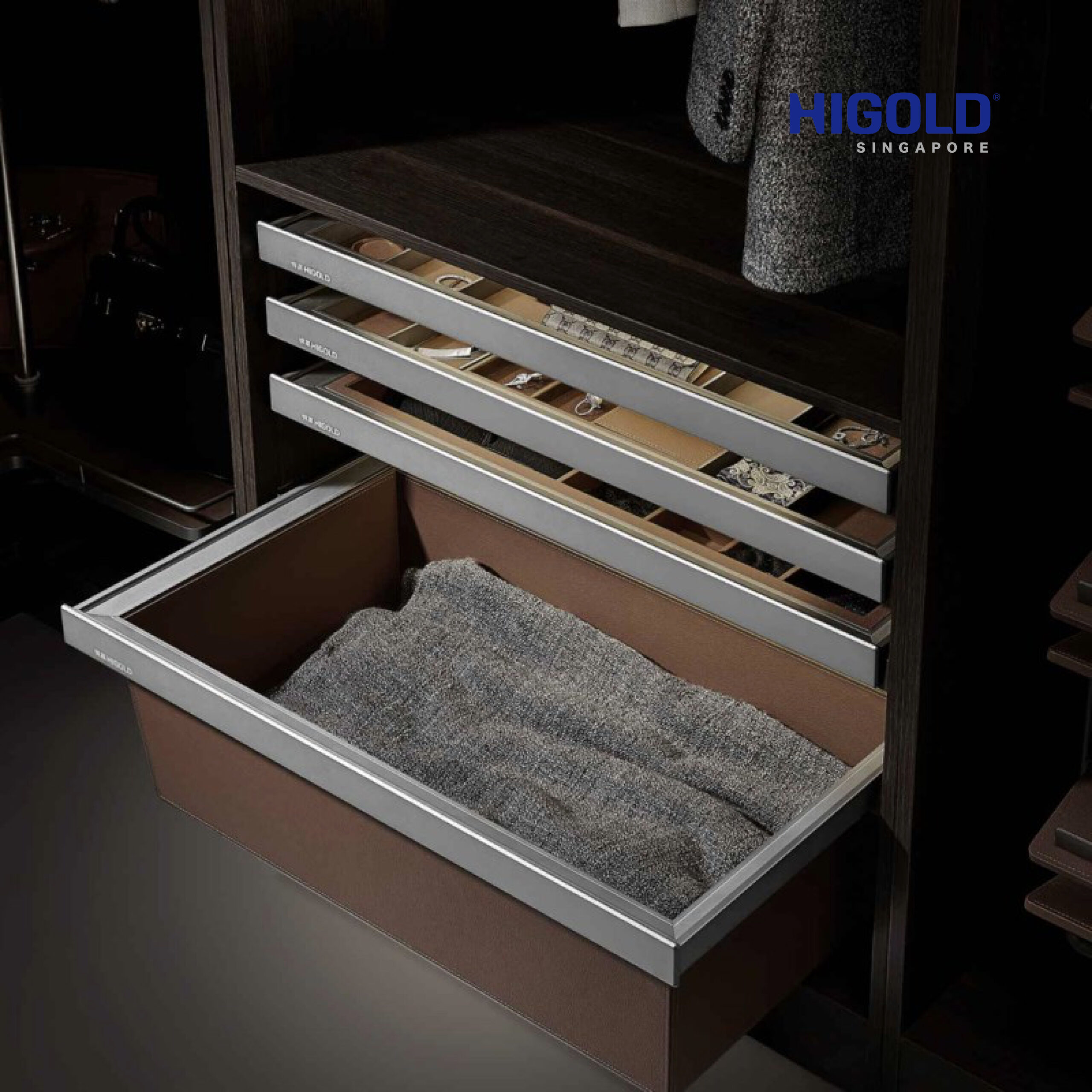 Deep Leather Basket - 600mm